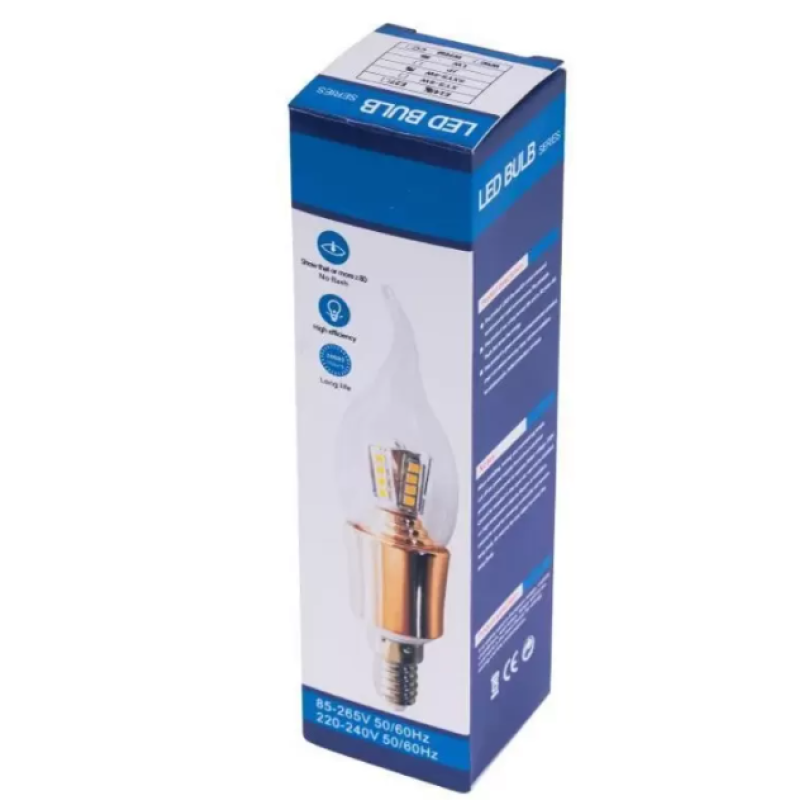 Bec Led Lumanare, E14, 8W, 6000K