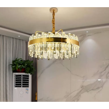 Candelabru LED Achim cu Telecomanda, 152W, Dimabil, Diametru 60cm Auriu