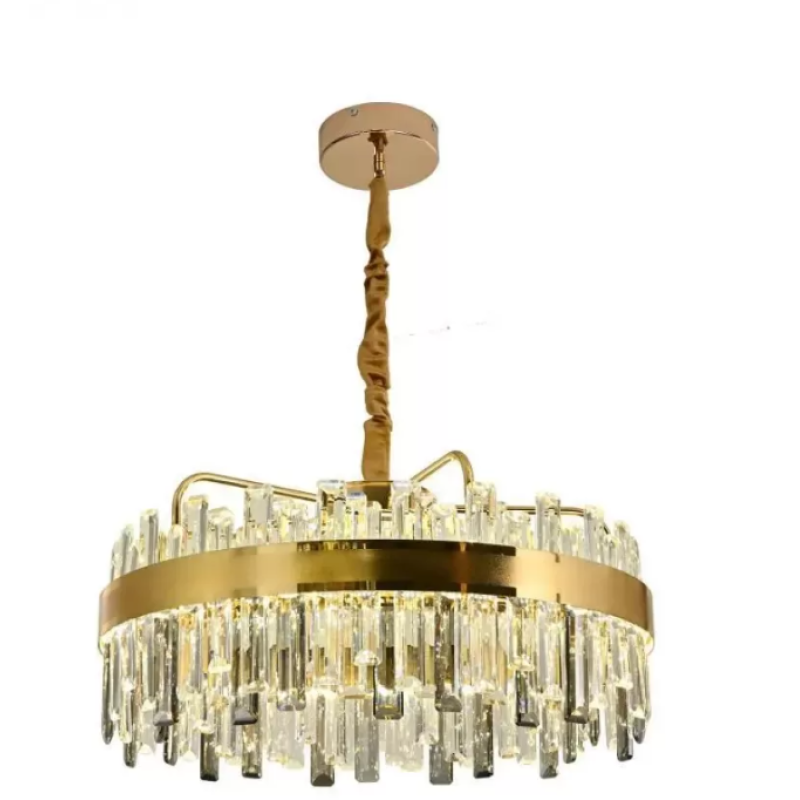 Candelabru LED Achim cu Telecomanda, 152W, Dimabil, Diametru 60cm Auriu