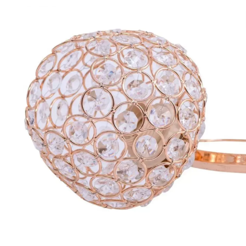 Lustra Adina, 2*E27, Auriu, Metal si Cristal