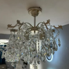 Candelabru Cristal Anastasis, 4*E27, Alb, Metal si Cristal