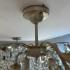 Candelabru Cristal Anastasis, 4*E27, Alb, Metal si Cristal