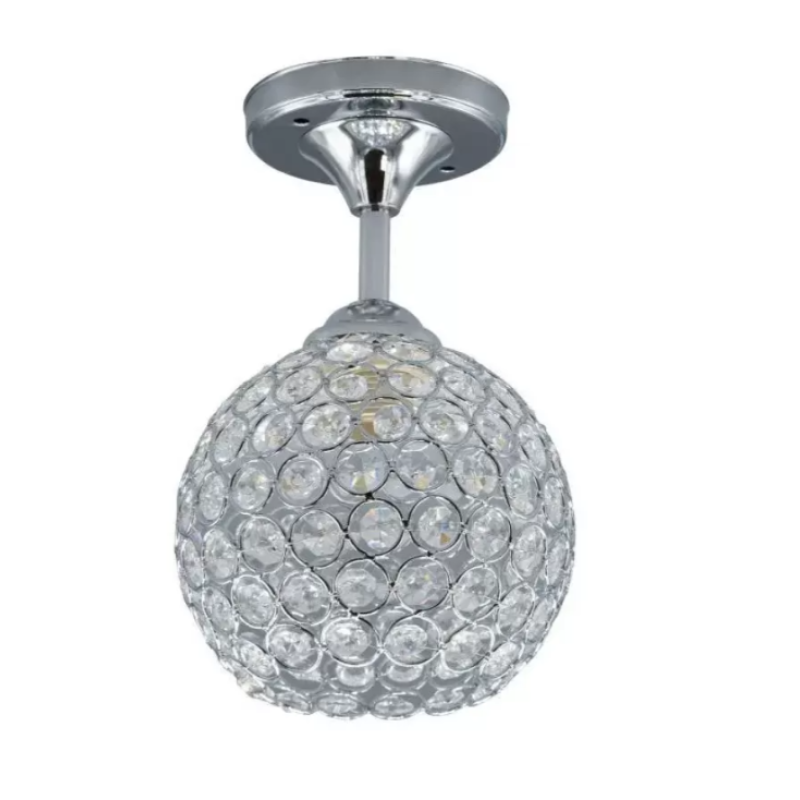 Lustra Atena, 1*E27, Crom, Metal si Cristal