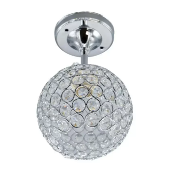 Lustra Atena, 1*E27, Crom, Metal si Cristal