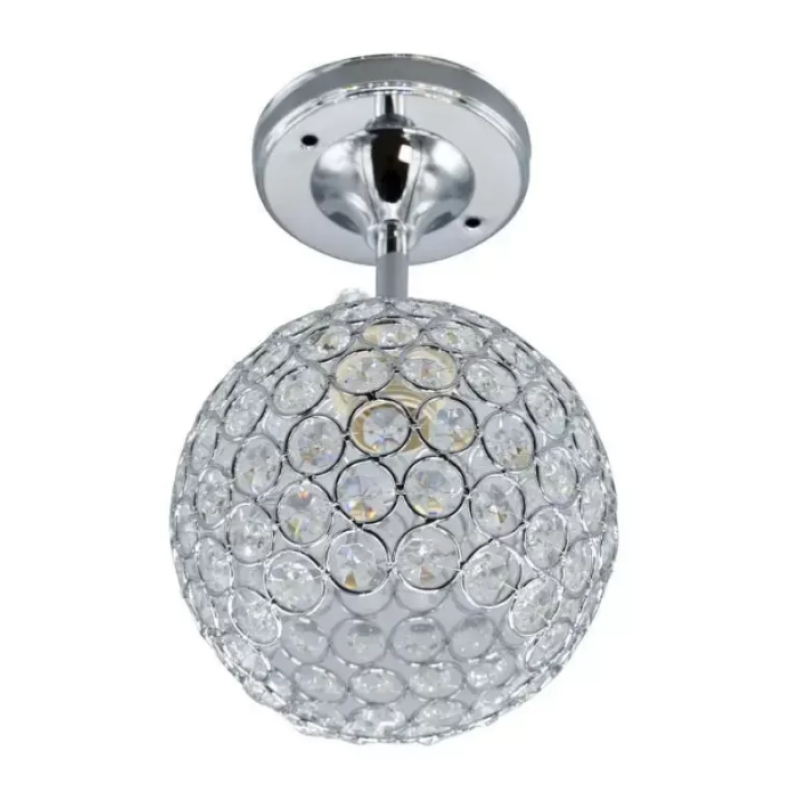 Lustra Atena, 1*E27, Crom, Metal si Cristal