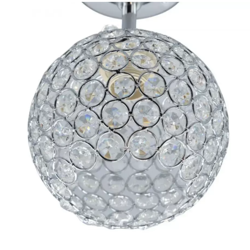 Lustra Atena, 1*E27, Crom, Metal si Cristal