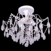 Candelabru Cristal Chance, 4*E27, Alb, Diametru 50cm Metal si Cristal