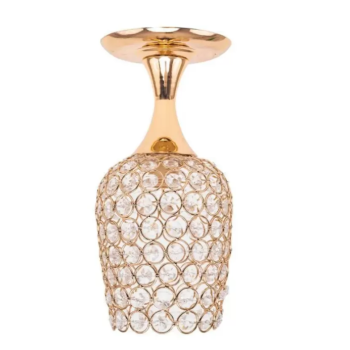 Lustra Catrina Cristal, 1*E27, Metal, Auriu