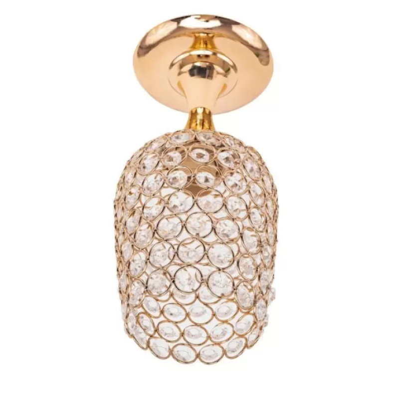 Lustra Catrina Cristal, 1*E27, Metal, Auriu