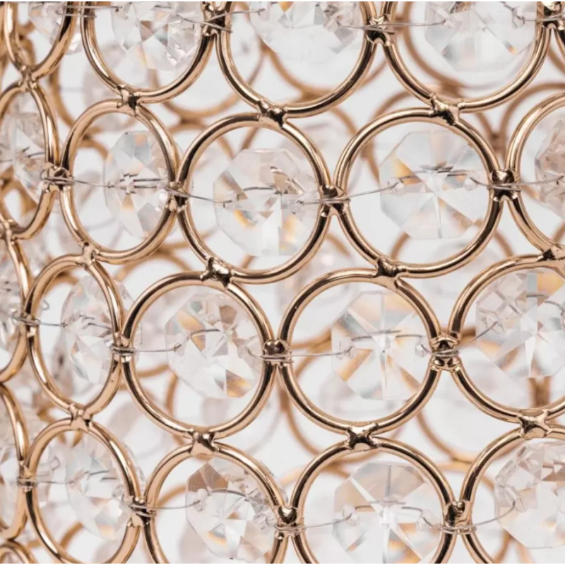 Lustra Catrina Cristal, 1*E27, Metal, Auriu