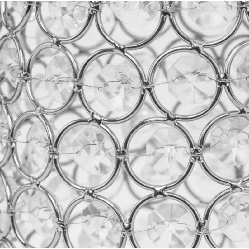 Lustra Catrina Cristal, 1*E27, Metal, Crom