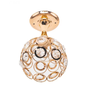 Lustra Chara Cristal, 1*E27, Metal, Auriu