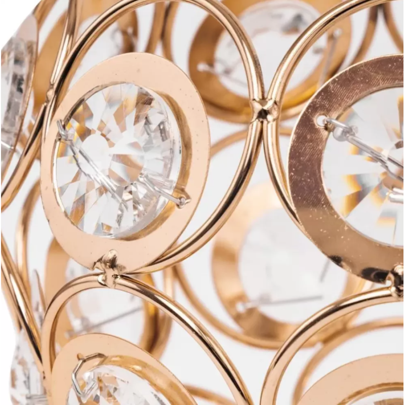 Lustra Chara Cristal, 1*E27, Metal, Auriu