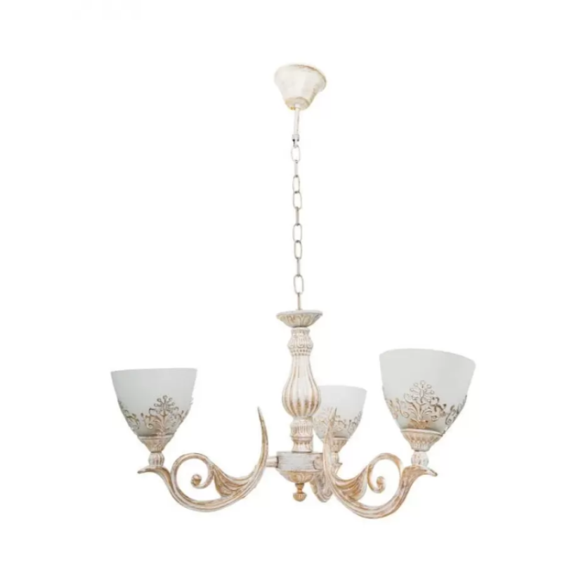 Lustra Helena 3x E27 Alb Auriu