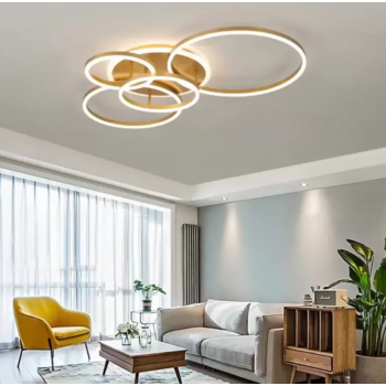 Lustra LED cu Telecomanda Isabella 180W Dimabila Auriu