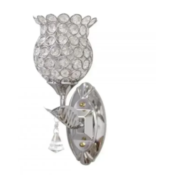 Aplica Janeiro, 1*E27, Argintiu, Metal si Cristal