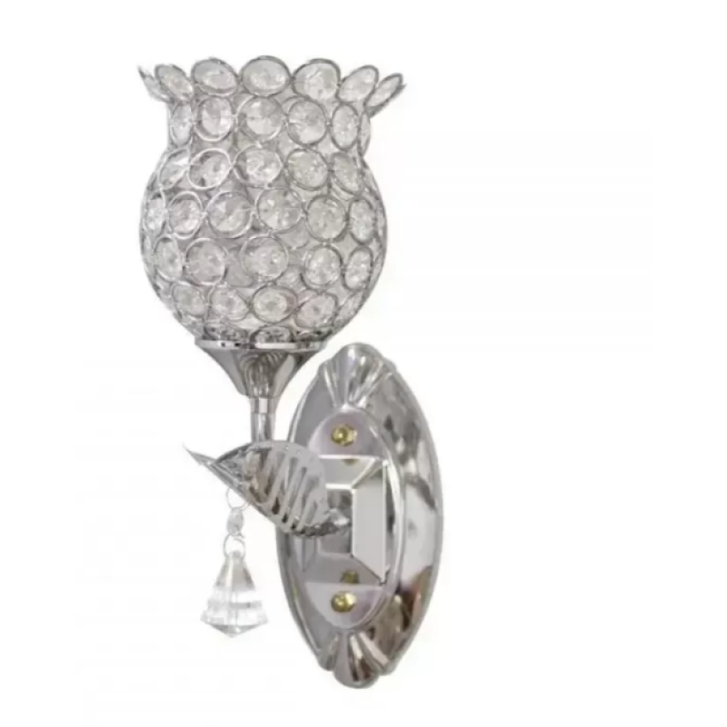 Aplica Janeiro, 1*E27, Argintiu, Metal si Cristal