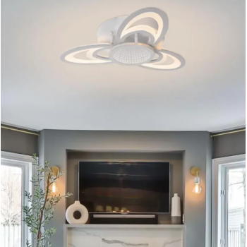 Lustra LED 3D cu Telecomanda Koa 120W Dimabila Alb