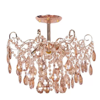 Candelabru Levi, 4*E27, Cristal si Metal, Auriu