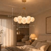 Lustra MODERNA LOFT Bagliore, Glob, 9xE27, Inaltime Reglabila, Auriu