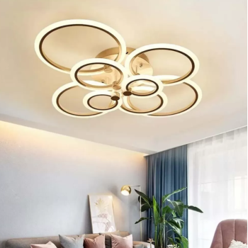 Lustra LED Cerc cu Telecomanda, 200W, Alb, Acril, Dimabila