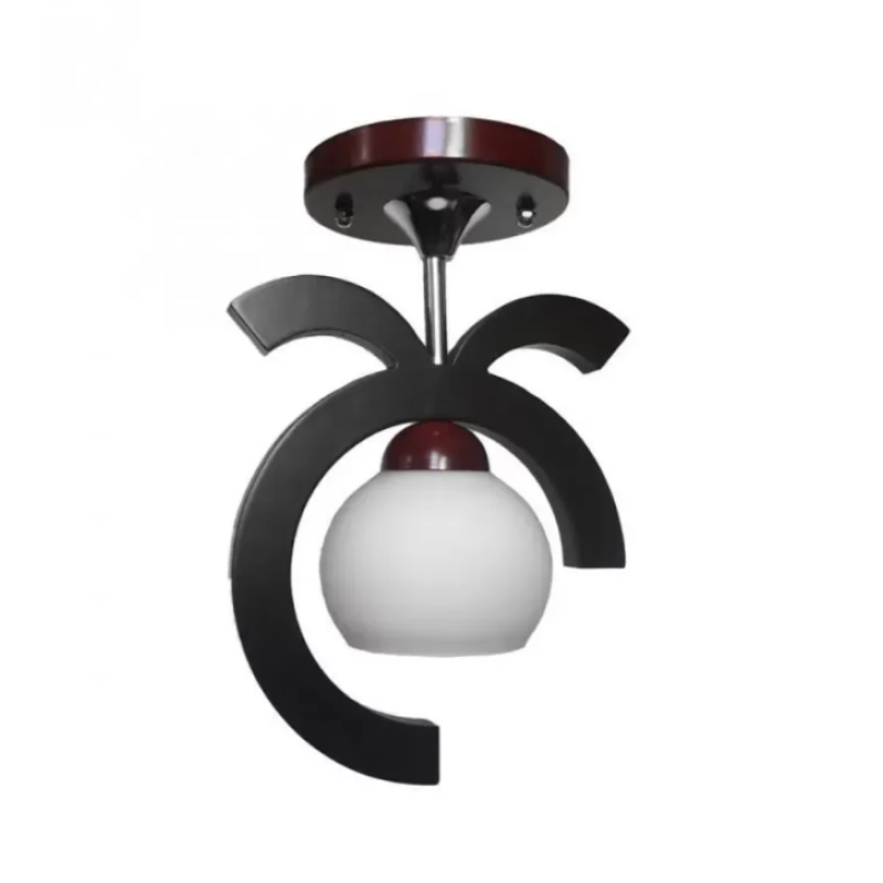 Lustra Mar, 1*E27, Maro, Lemn si Sticla