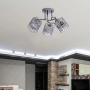 Lustra Maribela, 3*E27, Crom, Metal si Cristal