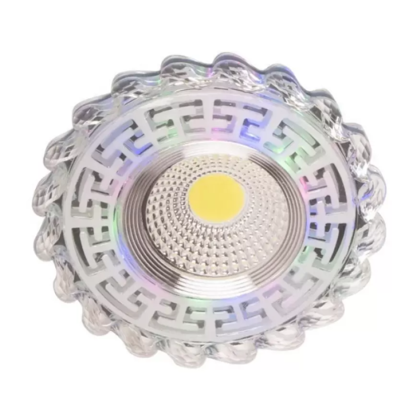 Spot LED Incastrabil, 6W, RGB, Rasina, Crom