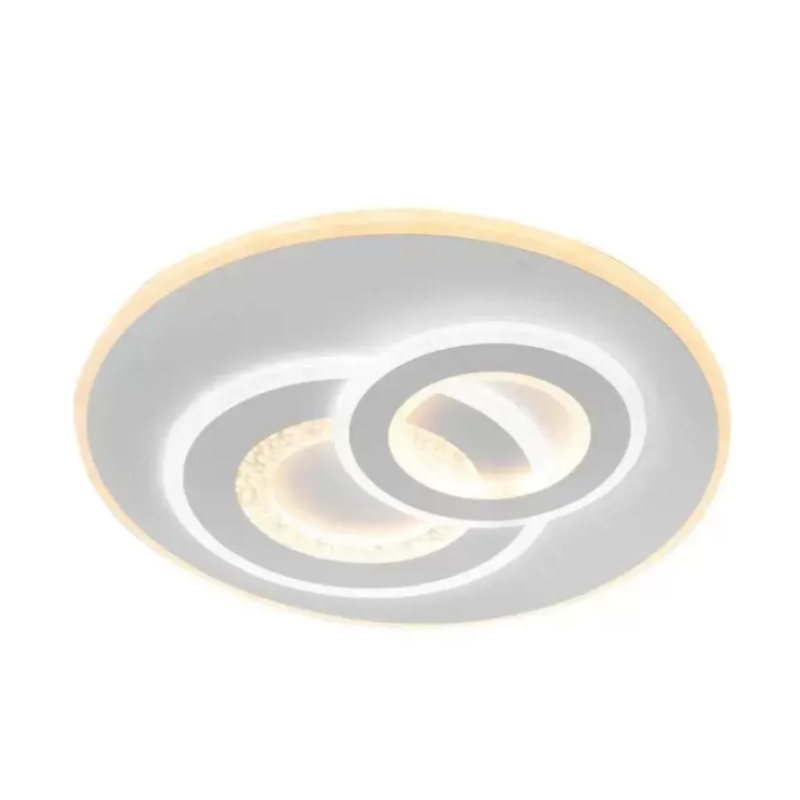 Lustra LED cu Telecomanda Remo, 200W, Alb, Acril, Dimabila