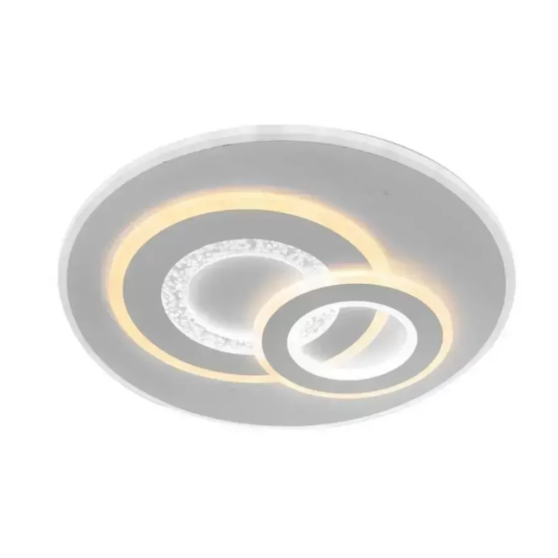 Lustra LED cu Telecomanda Remo, 200W, Alb, Acril, Dimabila