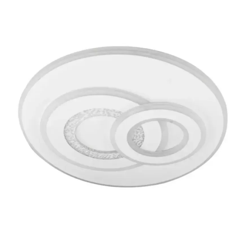 Lustra LED cu Telecomanda Remo, 200W, Alb, Acril, Dimabila