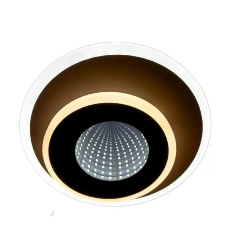 Lustra LED 3D Riley 30W Efect 3D Lumina Rece/Calda/Neutra Maro