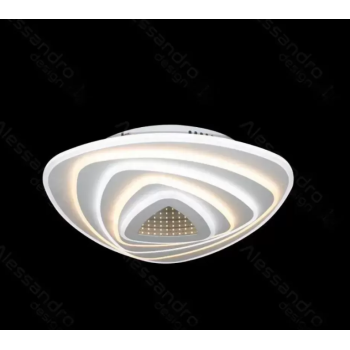Lustra LED cu Telecomanda 3D Ruxandra, 150W, Dimabila, Alb