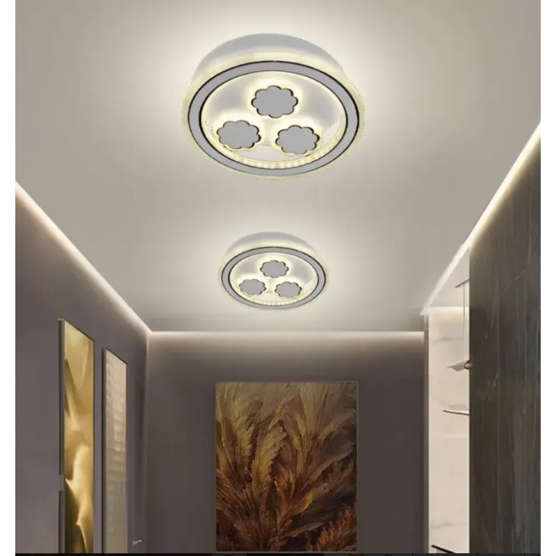 Lustra LED Rylee, 25W, 3000/4000/6000K, Alb, Acril