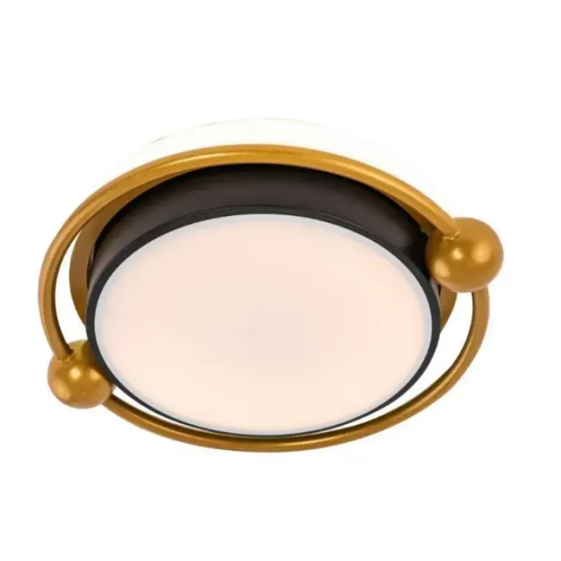 Lustra LED Saturn, 12W, 3000K/4000K/6000K, Acril si Metal, Auriu si Negru, IP.20