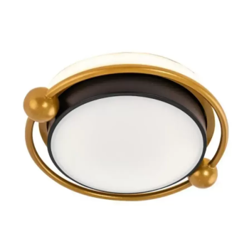 Lustra LED Saturn, 12W, 3000K/4000K/6000K, Acril si Metal, Auriu si Negru, IP.20