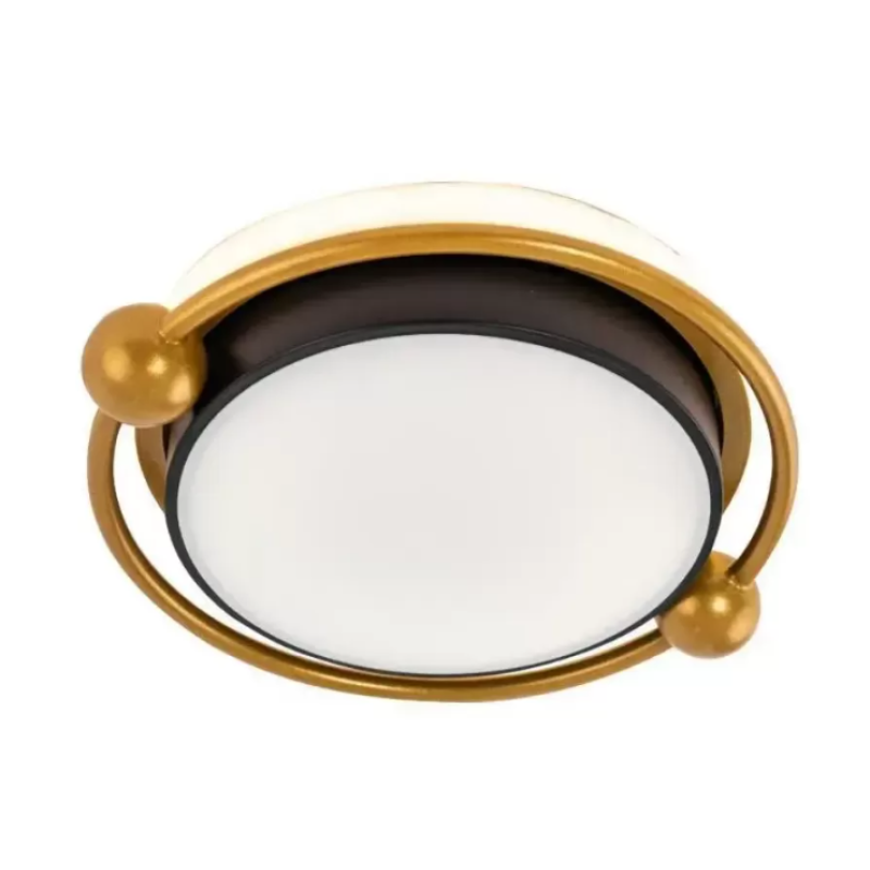 Lustra LED Saturn, 12W, 3000K/4000K/6000K, Acril si Metal, Auriu si Negru, IP.20