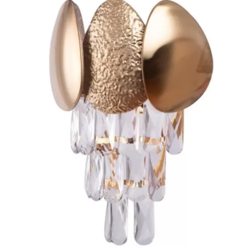 Aplica Sorana, 2*E14, Auriu, Metal si Cristal