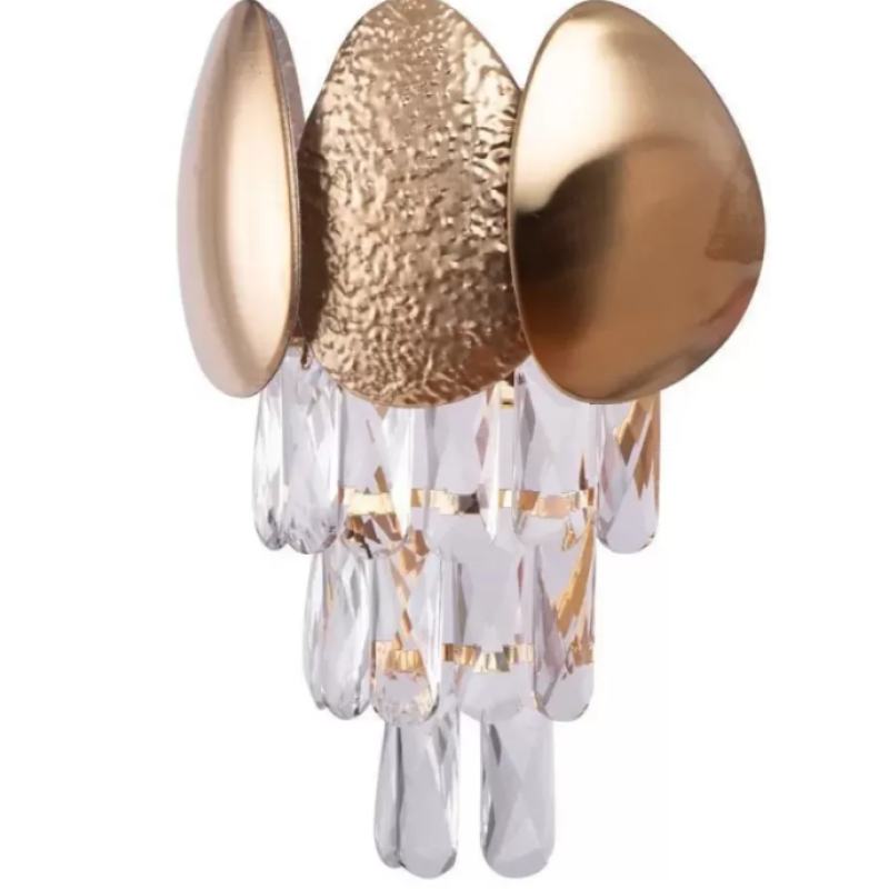 Aplica Sorana, 2*E14, Auriu, Metal si Cristal