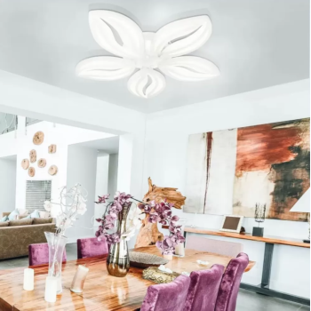 Lustra LED cu Telecomanda Sunny 90W Dimabila Alb