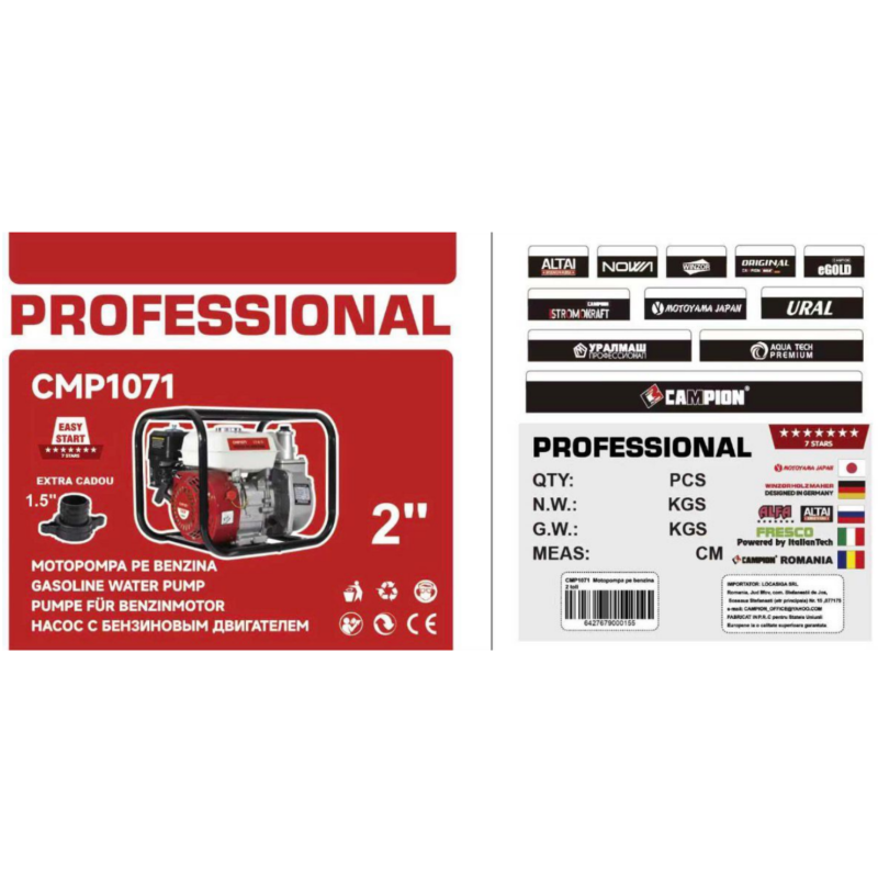 Motopompa 2 Toli + reductie 1.5 toli