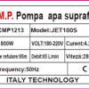 Pompa de Apa de Suprafata CMP1213 JET100S 1800W, Debit 65L/min, Inaltime de Refulare 65m