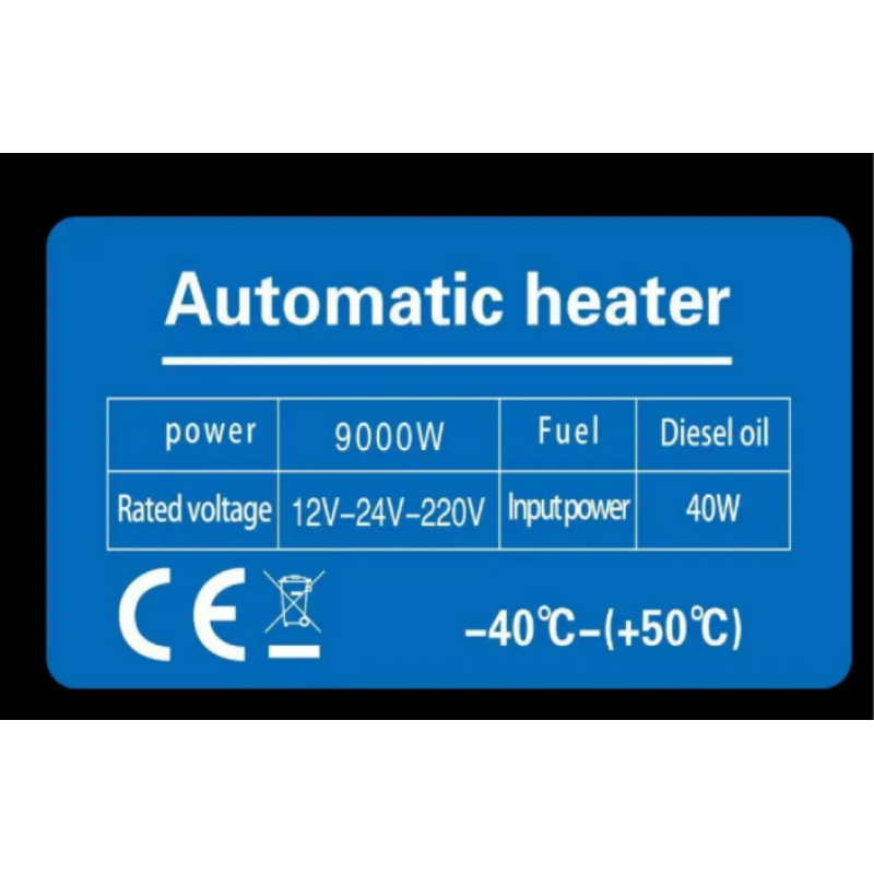 Aeroterma pe motorina 8kW, cu evacuare, telecomanda, 220V/12V/24V, rezervor 5L, Campion CMP1478