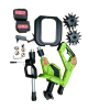 Motocositoare / Cultivator Electric CMP1827 cu 2 Acumulatori si Accesorii, Fara Fir, Autonomie Extinsa, pentru Tuns Iarba si Intretinerea Gradinii