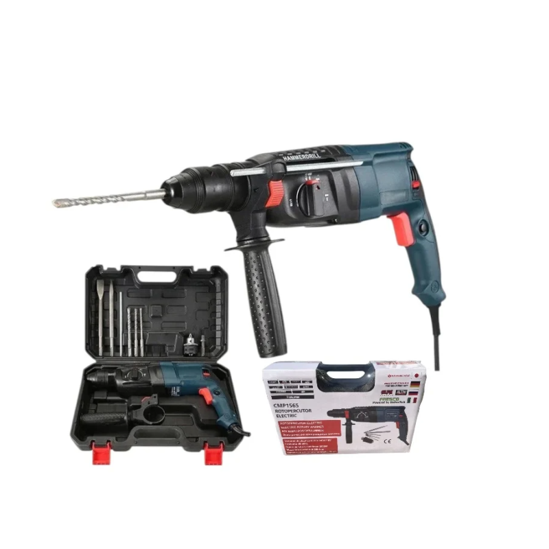 Bormasina Ciocan rotopercutor 3000W CU PERCUTIE, trusa, mandrina automata, 3J, 1200RPM, CAMPION PROFFESIONAL CMP1565