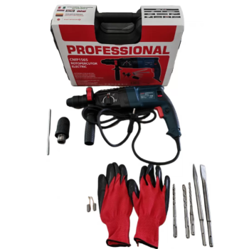 Bormasina Ciocan rotopercutor 3000W CU PERCUTIE, trusa, mandrina automata, 3J, 1200RPM, CAMPION PROFFESIONAL CMP1565