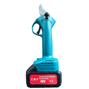 Foarfeca gradina electrica cu 2 acumulatori 48V, pentru gradina, diametru taiere 27mm, Valiza, Campion PROFESSIONAL CMP1810