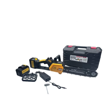 Mini drujba Campion cu 2 acumulatori 48V și lama de 12 inchi, culoare galbena