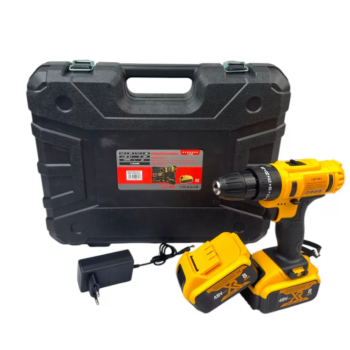 Masina de gaurit si insurubat (Bormasina) cu percutie, Campion 1663, 2 acumulatori 48V, 120 accesorii