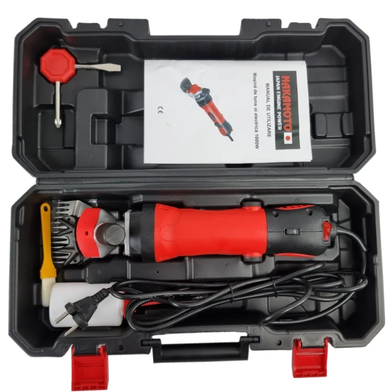 Masina De Tuns oi profesionala cu variator de turatie 1000w, 2400rpm, accesorii incluse, carbuni rezerva, NAKAMOTO 1000 JAPAN